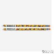Wooden Smile Face Candy Corn Pencils<br>1 dozen